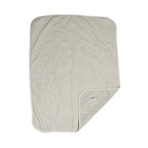 Pitter Patter Ivory White Bunny Rabbit Face Embossed Sherpa Baby Kids Blanket